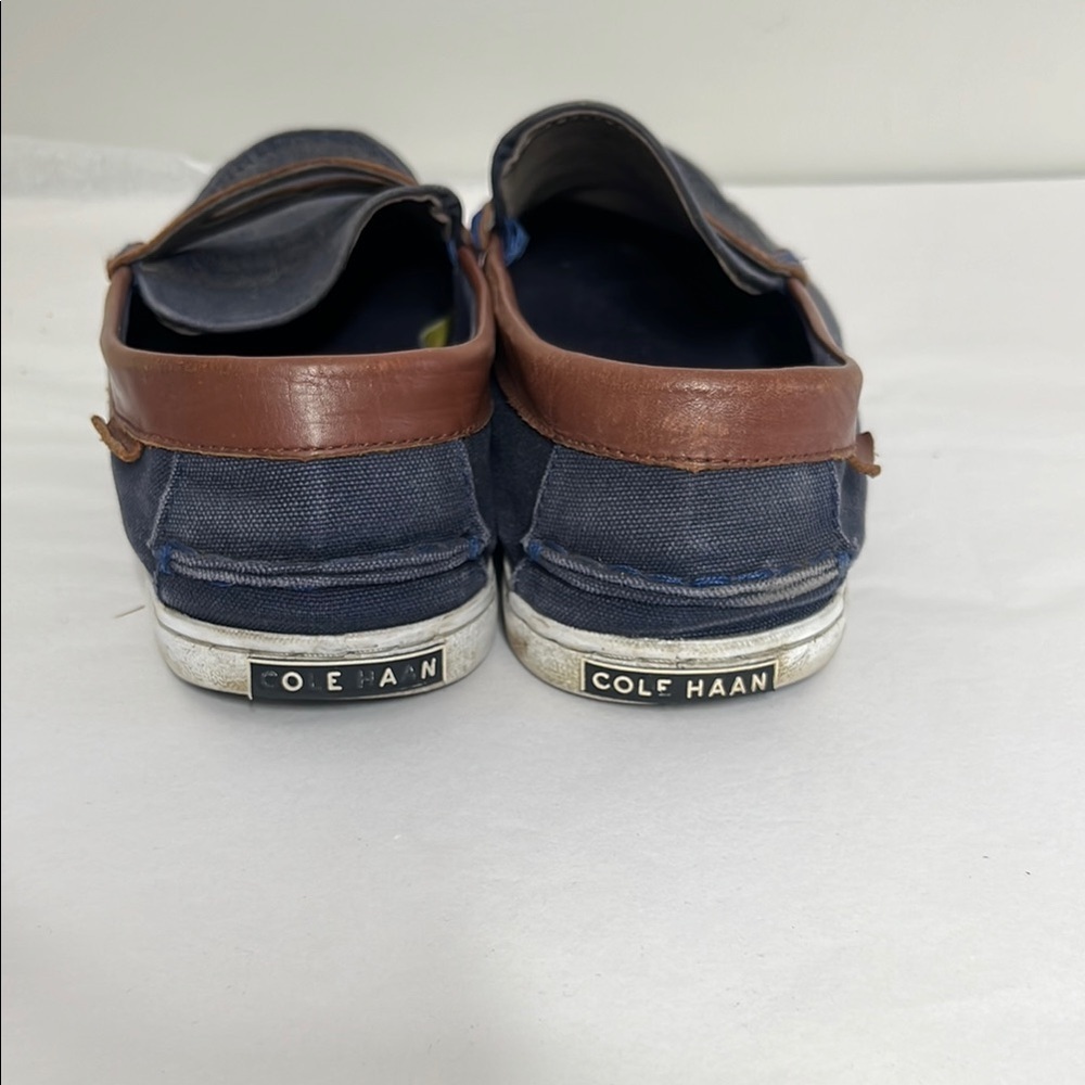Cole Haan Size 10.5 Men's Navy and Brown Loafers - Picture 2 of 3
